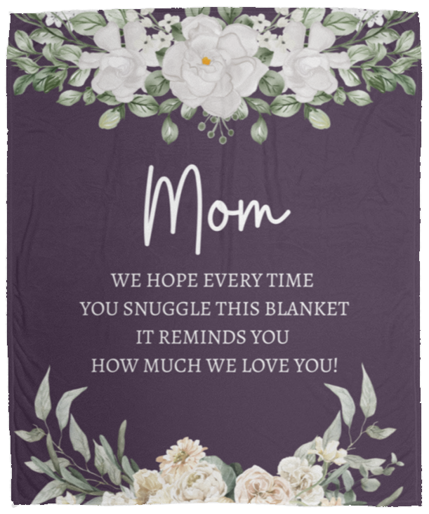 MOM FLOWER BLANKET | MOTHER'S DAY GIFT